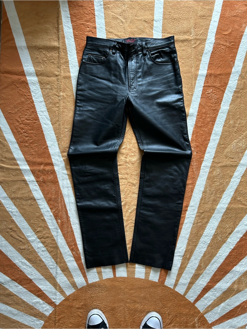 Men's Black Leather Pants